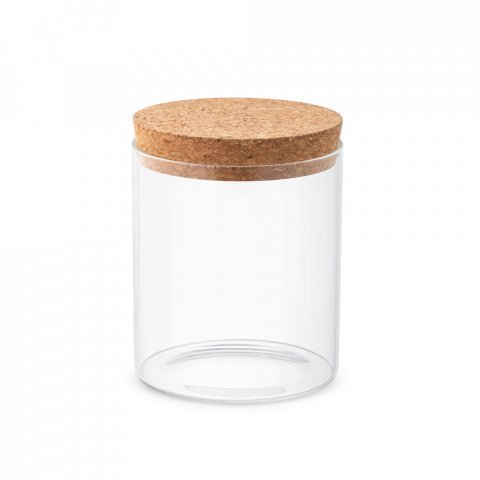 SPICE 700. Borosilicate glass bottle with cork lid 700 mL - Natural