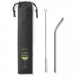 COCKTAIL. Сламка за многократна употреба от неръждаема стомана - сребърен