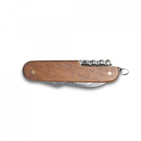 BELPIANO. Navaja multifunci&oacute;n en acero inoxidable y madera - Natural