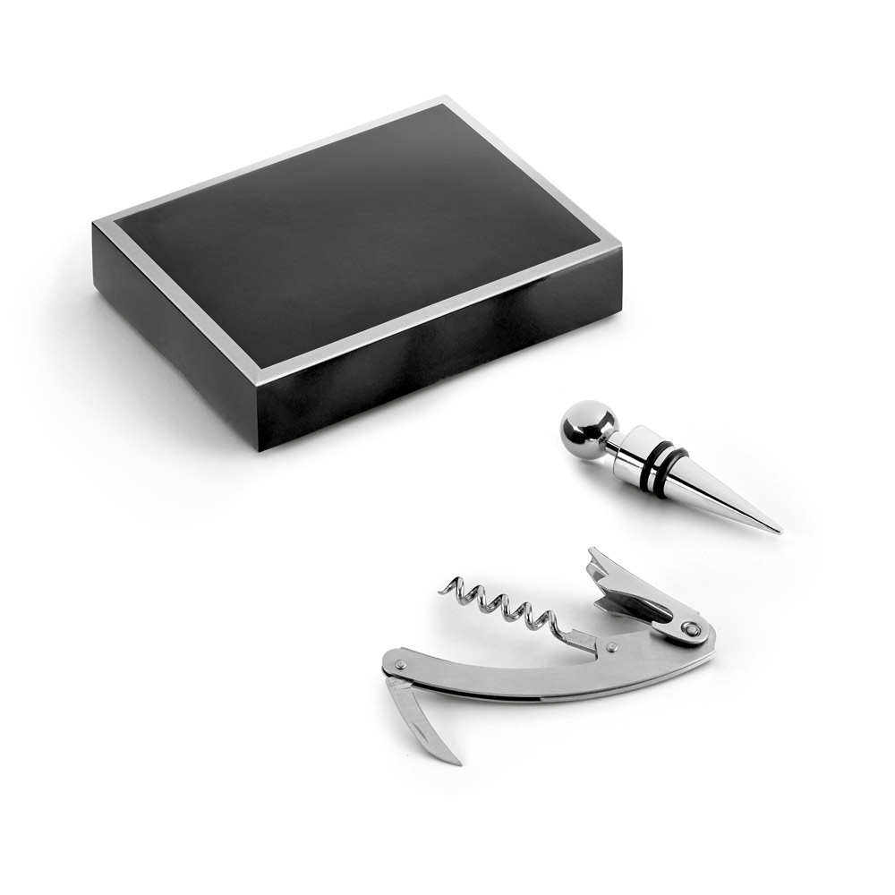 BARREL. Set da vino in zinco e acciaio inox