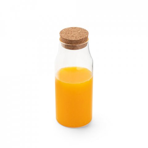 JASMIN 1000. Bottiglia in vetro con tappo in sughero da 1 L - Naturale