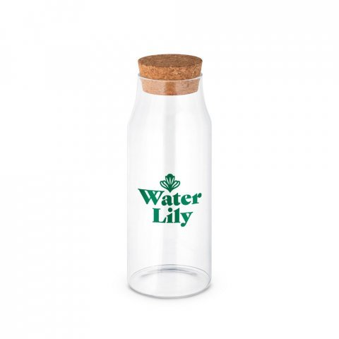 JASMIN 1000. Bottiglia in vetro con tappo in sughero da 1 L - Naturale