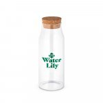 JASMIN 1000. Bottiglia in vetro con tappo in sughero da 1 L - Naturale