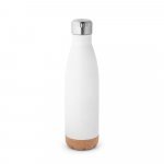 SOLBERG. Borraccia termica in acciaio inox con base in sughero 560 mL - Bianco