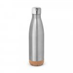 SOLBERG. Borraccia termica in acciaio inox con base in sughero 560 mL - Cromato satinato