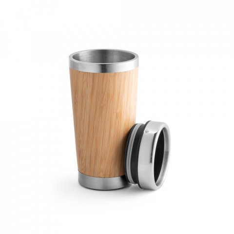 PIETRO. Бамбукова чаша за пътуване 500 мл - естествен