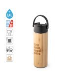 LAVER. Borraccia termica in bamb&ugrave;, PP e acciaio inox 440 mL