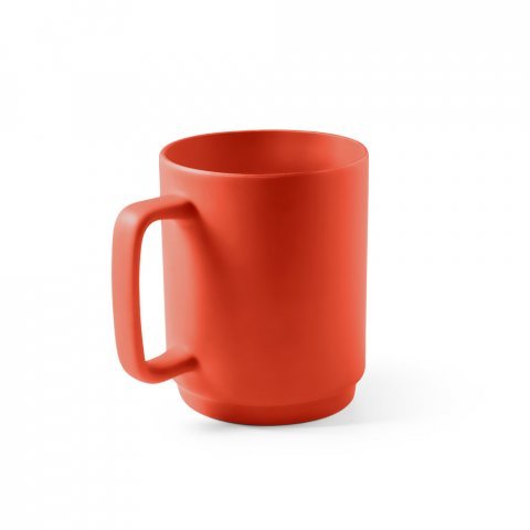 MIGHTY. Keramička &scaron;olja sa cilindričnim telom 330 ml - Crvena