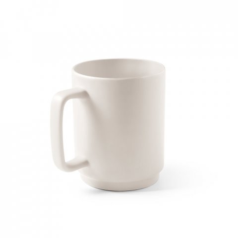 MIGHTY. Keramička &scaron;olja sa cilindričnim telom 330 ml - Pastelno bela