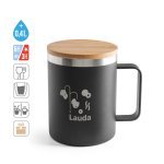LAUDA. &Scaron;olja od 90% recikliranog nerđajućeg čelika sa bambusovim poklopcem 420 ml