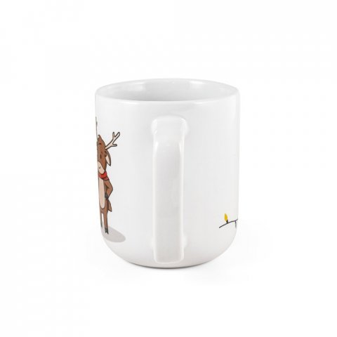 REINDEER. Krus med Julemotiv 330 ml - Hvid
