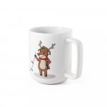 REINDEER. Krus med Julemotiv 330 ml - Hvid