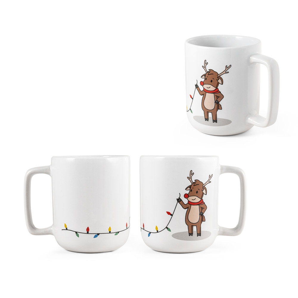 REINDEER. Tazza con stampa natalizia 330 mL