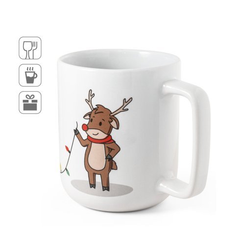 REINDEER. Caneca com impress&atilde;o natal&iacute;cia 330 mL