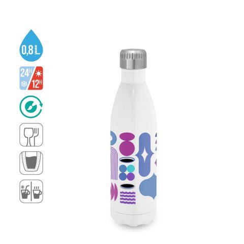 AMORTI L. Butelka sublimacyjna ze stali nierdzewnej 800 ml