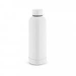 ODIN METTALIC. Butelka z 90% stali nierdzewnej pochodzącej z recyklingu 550 mL - Biały