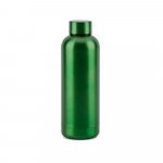 ODIN METTALIC. Butelka z 90% stali nierdzewnej pochodzącej z recyklingu 550 mL - Zielony