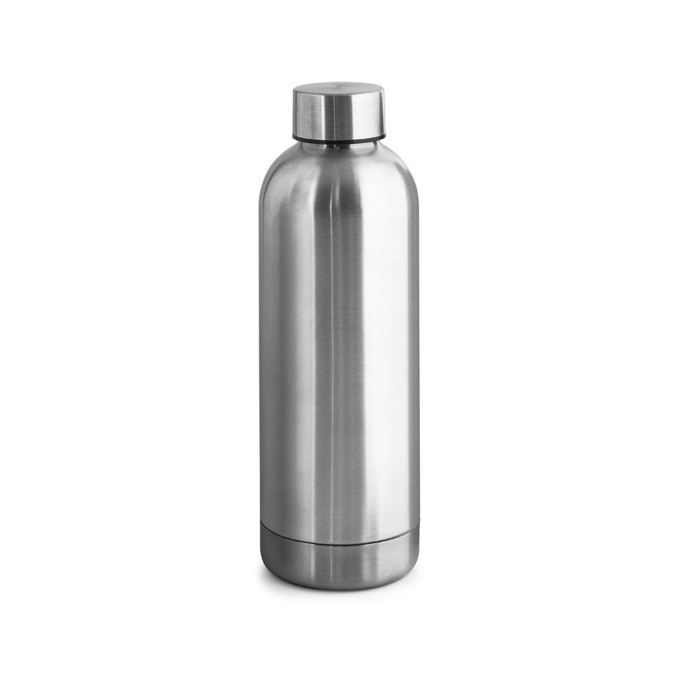 ODIN METTALIC. Borraccia in acciaio inox riciclato al 90% 550 mL