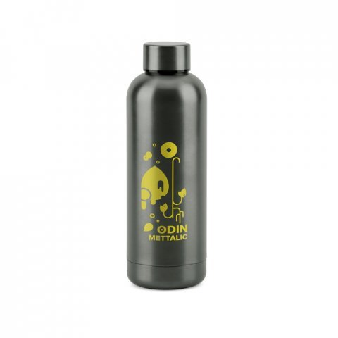 ODIN METTALIC. Butelka z 90% stali nierdzewnej pochodzącej z recyklingu 550 mL - Stalowy