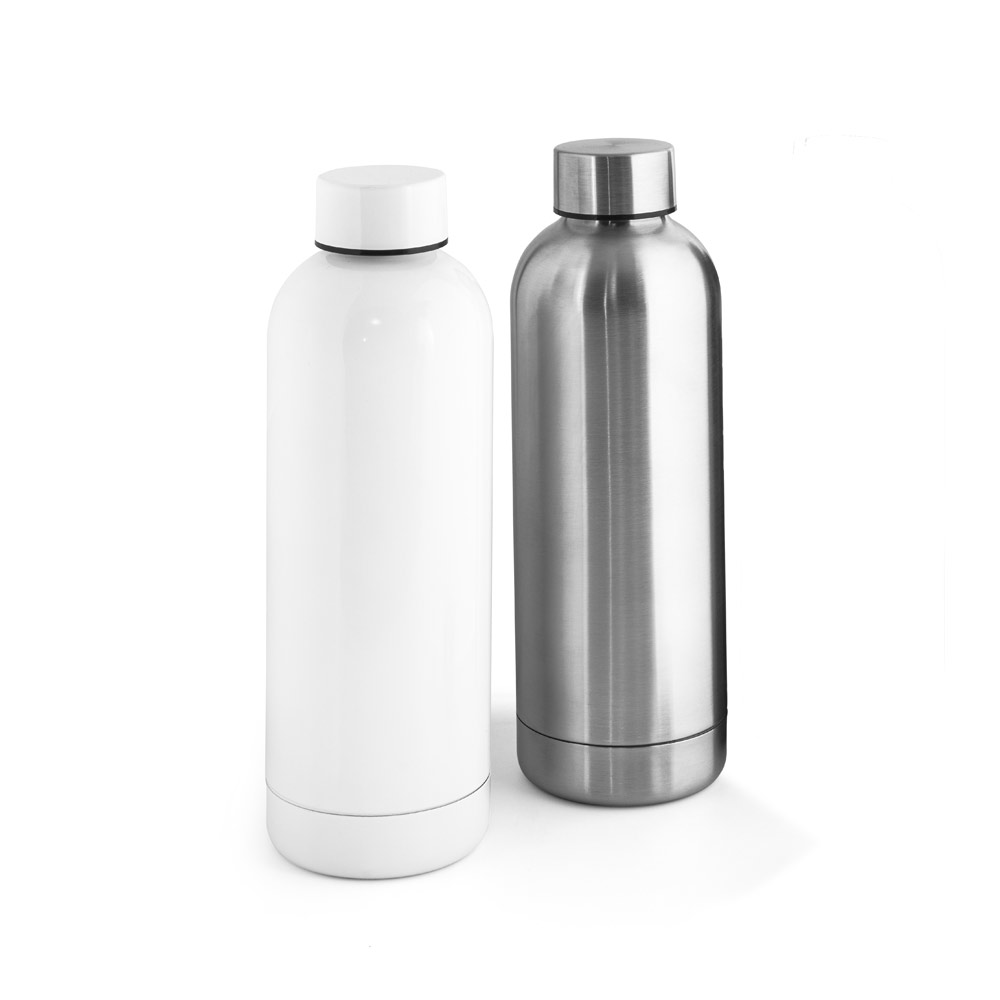 ODIN METTALIC. Borraccia in acciaio inox riciclato al 90% 550 mL