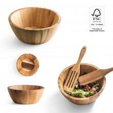 SAGE. Round acacia wood salad bowl
