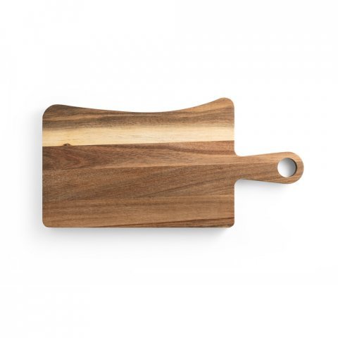 CASSIA. Daska za sir od bagremovog drva s ručkom - Dark natural