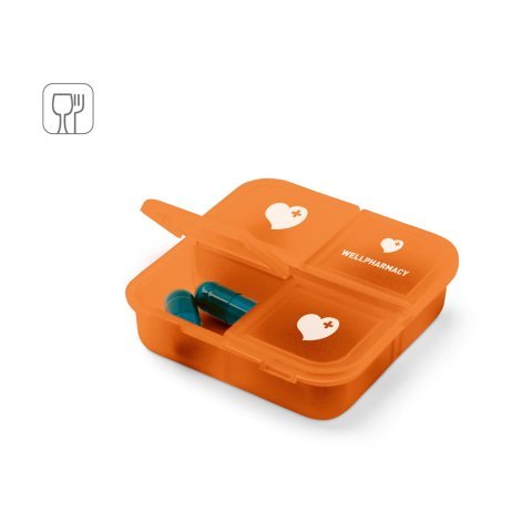 ROBERTS. Pill box with 4 dividers