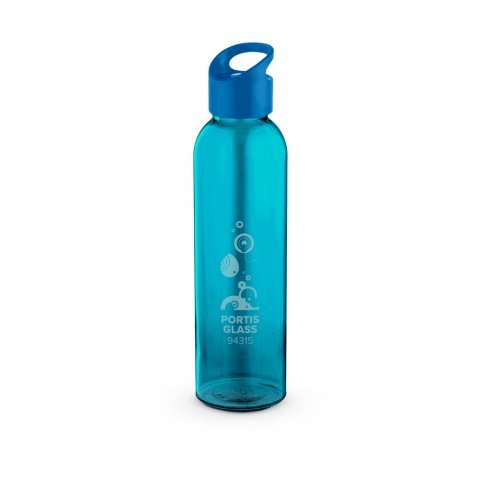 PORTIS GLASS. Стъклена бутилка 500 мл - кралско синьо