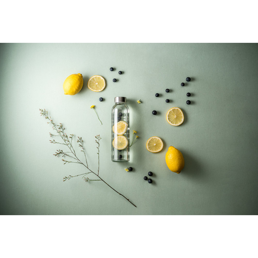 SOLER. Borraccia in vetro con tappo in acciao inox per la sublimazione 500 mL