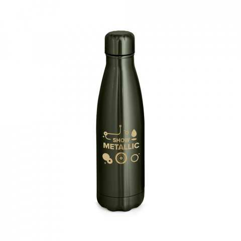 SHOW METALLIC. Stainless steel bottle with matt metallic finish 510 mL - Gun metal