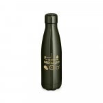 SHOW METALLIC. Stainless steel bottle with matt metallic finish 510 mL - Gun metal