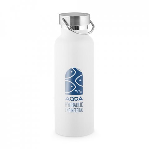 DUPLANTIS. Бутилка от неръждаема стомана (36% рециклирана) с вакуумна изолация 810 мл - бял