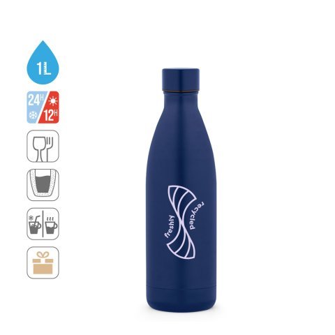 RE-BUFFON XL. Sticlă din oțel inoxidabil cu perete dublu (90% reciclat) 1L