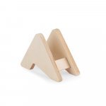 PLYCORK. Plywood stand with 6 cork coasters - Natural