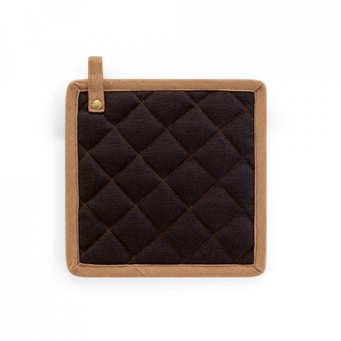 CLOVES. Potholder in canvas cotton (275 g/m&sup2;) - Black