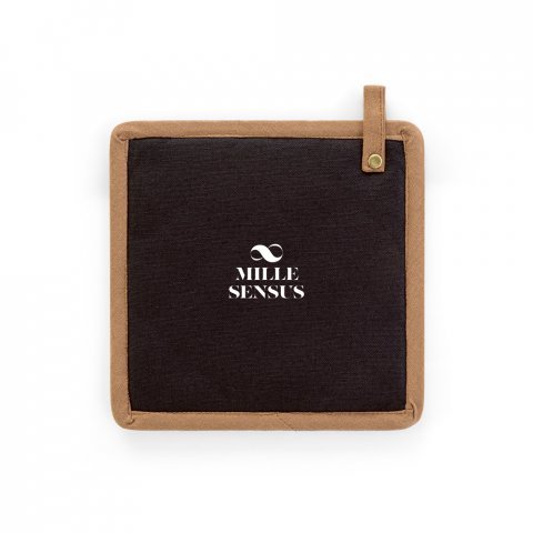CLOVES. Potholder in canvas cotton (275 g/m&sup2;) - Black