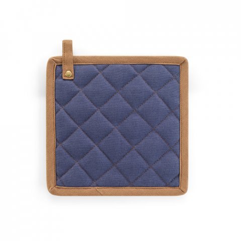 CLOVES. Potholder in canvas cotton (275 g/m&sup2;) - Blue