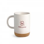 CONSTELLATION CORK. Keramikbecher mit Korkboden 320 ml - Pastellwei&szlig;