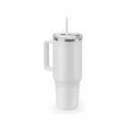 JOYNER XL. Velika putna &scaron;olja od nerđajućeg čelika (91% reciklirana) sa vakuumski izolovanim dvostrukim zidom i mat zavr&scaron;nom obradom 1300 ml - Bela