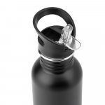 EDBERG. Bouteille en acier inoxydable &agrave; simple paroi - Noir