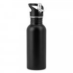 EDBERG. Bouteille en acier inoxydable &agrave; simple paroi - Noir
