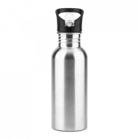 EDBERG. Bouteille en acier inoxydable &agrave; simple paroi - Argent&eacute; satin&eacute;