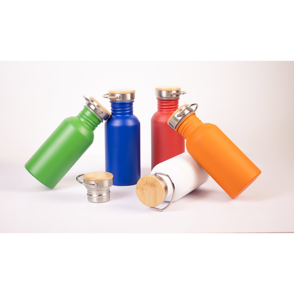 EWING. Bottiglia in acciaio inossidabile (90% riciclato)a parete singola