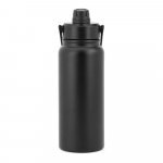 ALCARAZ. Sticlă din oțel inoxidabil (90% reciclată), cu pereți dubli izolați sub vid - Negru