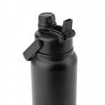 ALCARAZ. Sticlă din oțel inoxidabil (90% reciclată), cu pereți dubli izolați sub vid - Negru