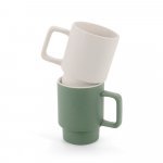 KUERTEN. Ceramiczny kubek z matowym wykończeniem, 330 ml - Wojskowy zielony