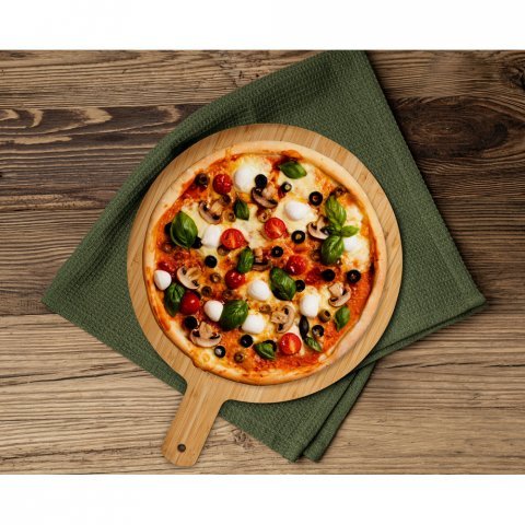 CHEESANO. Rundt serveringsbr&aelig;t af bambus