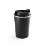 PHELPS CERAMIC. Cana de călătorie din oțel inoxidabil cu finisaj interior din ceramică, 470 ml - Negru