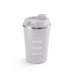 PHELPS CERAMIC. Cana de călătorie din oțel inoxidabil cu finisaj interior din ceramică, 470 ml - Gri deschis