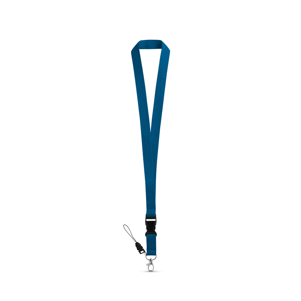 ANQUETIL. Lanyard in poliestere con moschettone in metallo